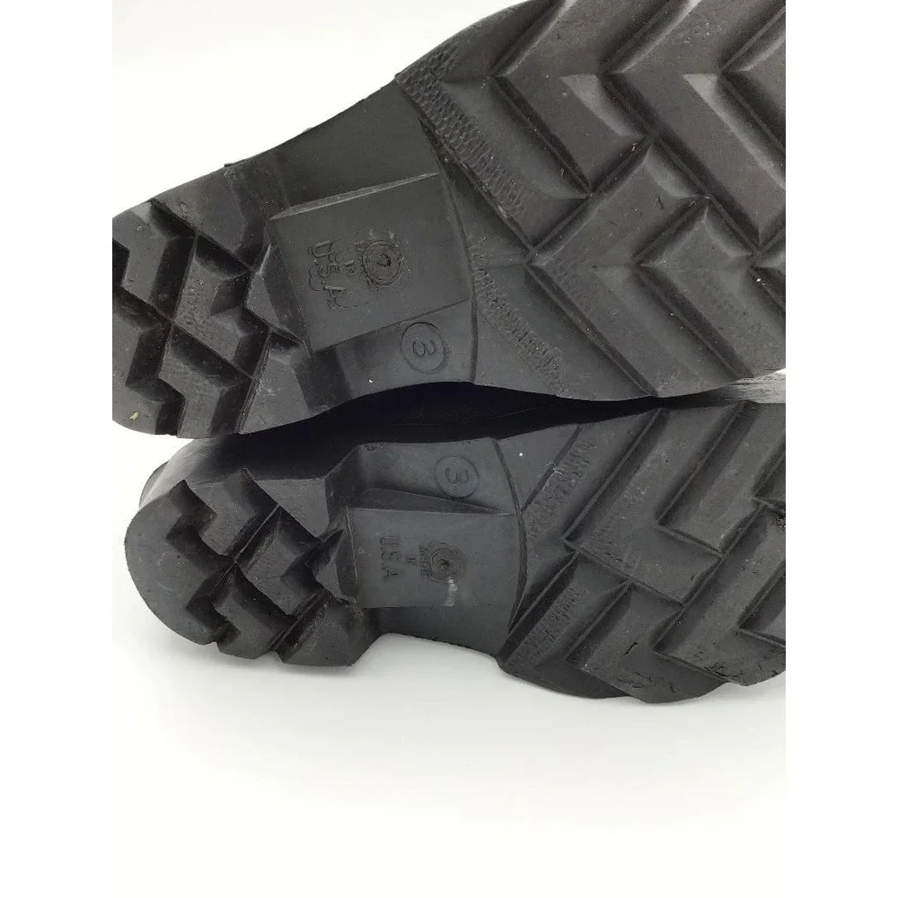 LaCrosse Black Rubber Boots Youth Size USA Tall Waterproof Workwear Barn Boots